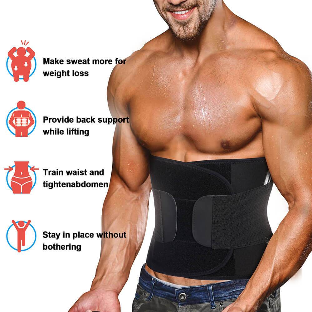 Belly Slimming Back Support Belt Waist Trainer For Men - Nebility