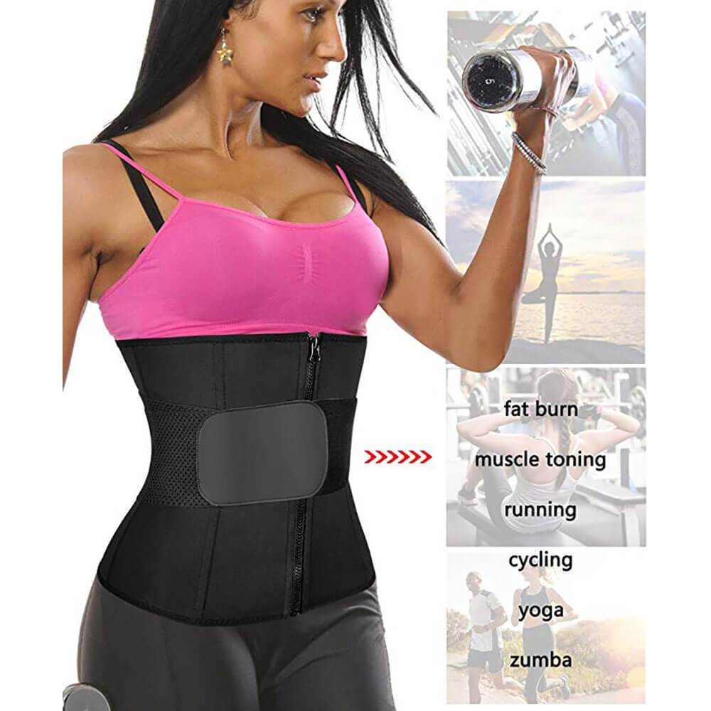 Exercise Slimming Adjustable Belt With Zipper For Women - Nebility
