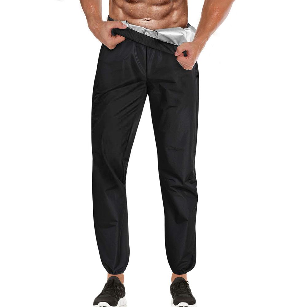 Hot Sauna Black Pants For Men Fat Burning - Nebility