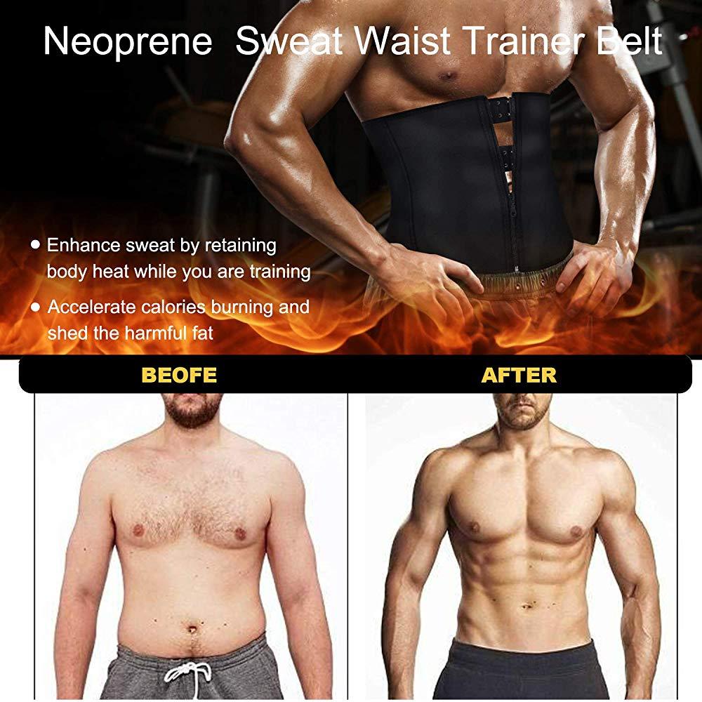 Men Waist Trainer Slimming Belt Neoprene Fat Burner Sweat Trimmer