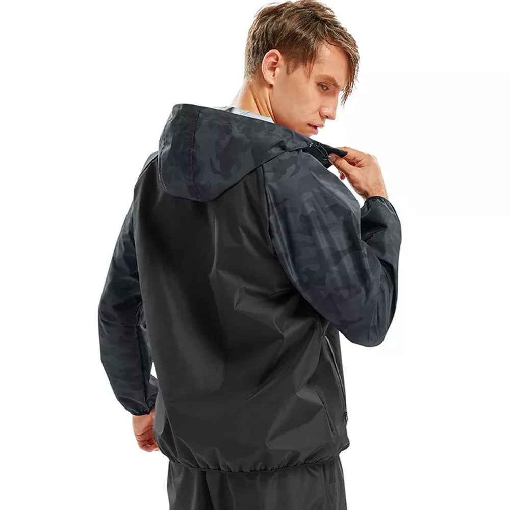 Nebility Men Stylish Long Sleeve Sweat Jacket Zipper with Hood