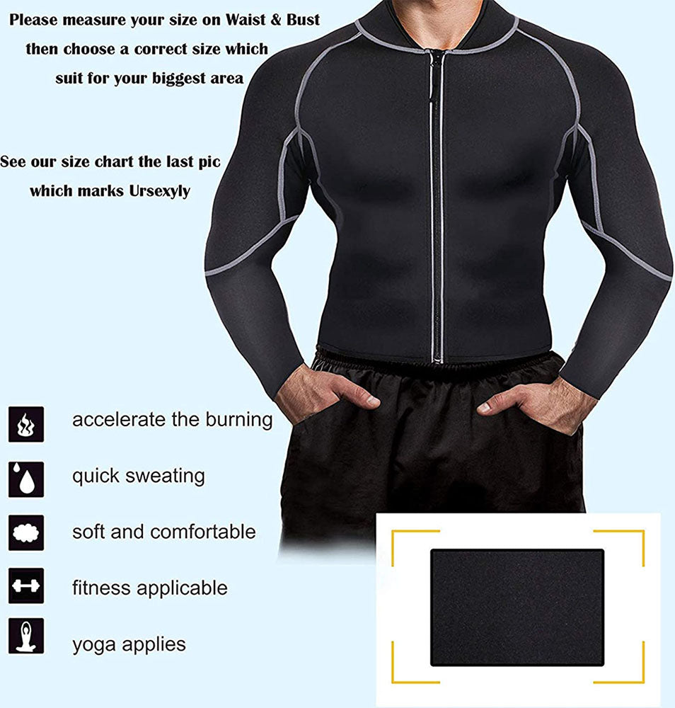 Nebility Sweat Hot Sauna Jacket for Men