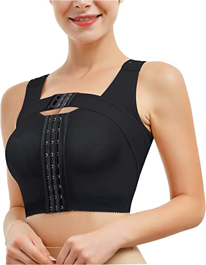 Post-Surgery Front Closure Bra for Women Posture Corrector Compression Shapewear Tops with Breast Support Band