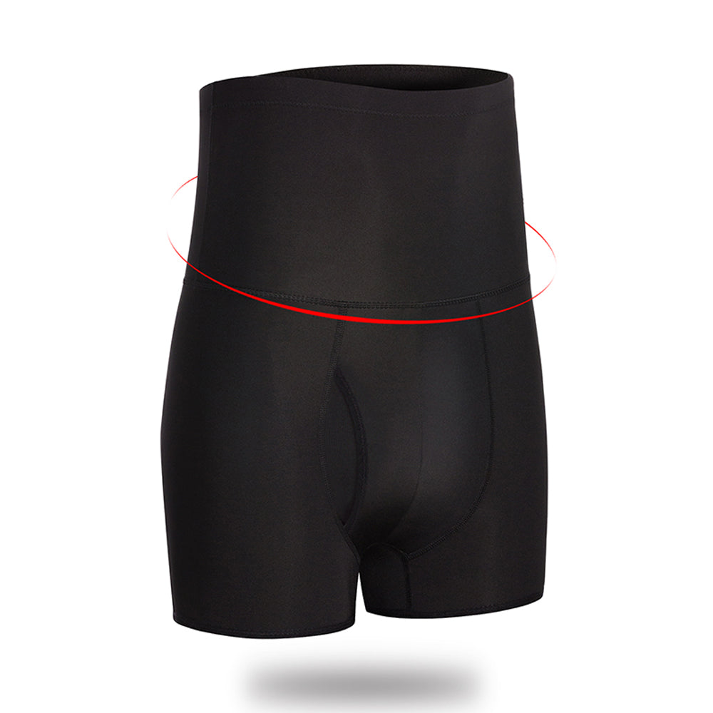 High Waist Compression Shorts For Men Black - Nebility