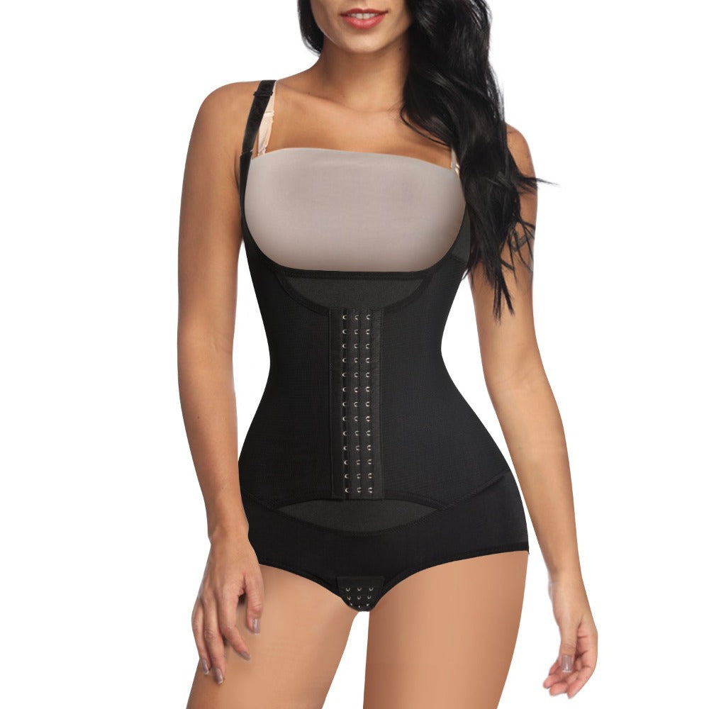 Double Layer Compression Body Shaper Open Bust For Women - Nebility