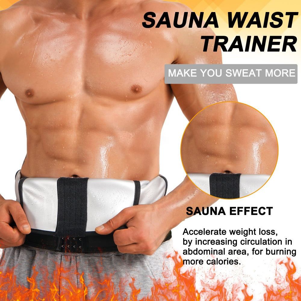 2021 Men's New Split Gusset Fat Burning Waist Trainer Belt - Nebility
