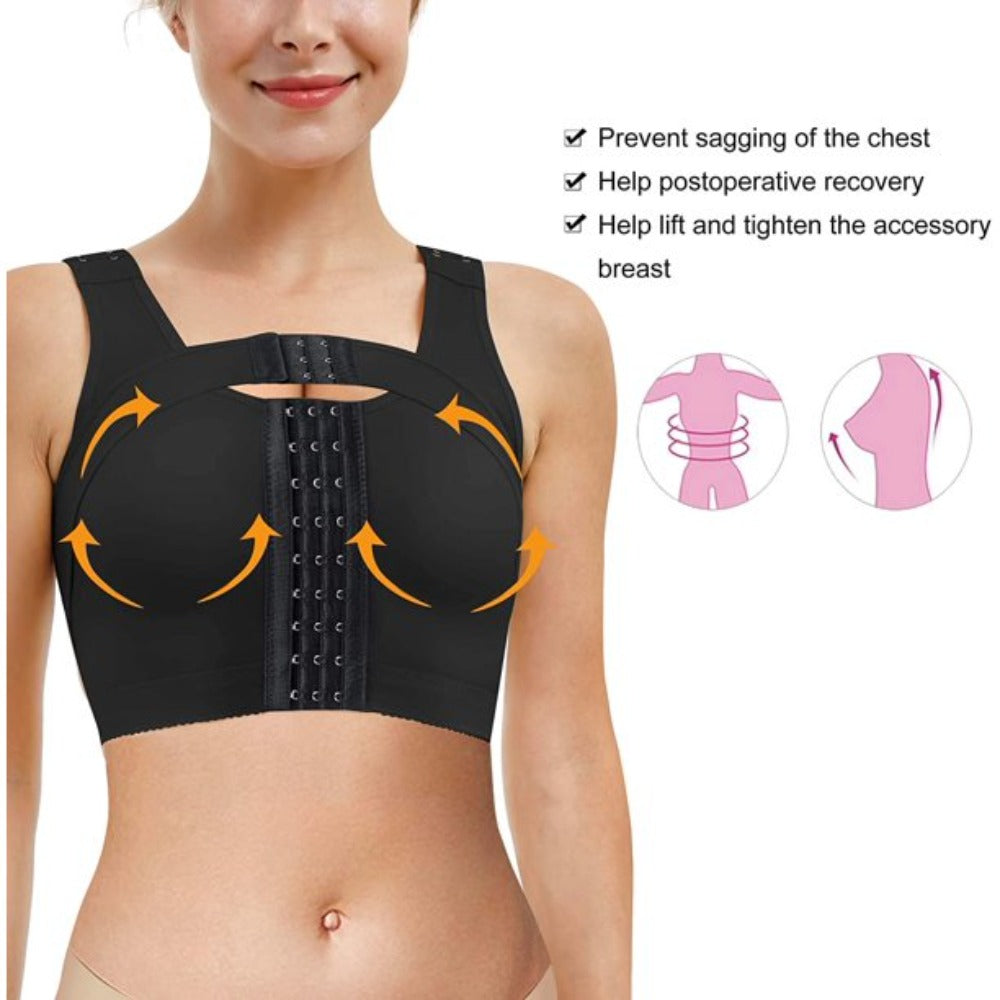 Nebility Women Post Surgery Compression Bra with Breast Support Band